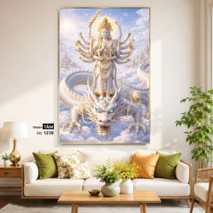 Alternative view of Chuẩn Đề Bồ Tát | Tranh hộp đèn cao cấp | Mã tranh 1239 | [tranhtam.com]