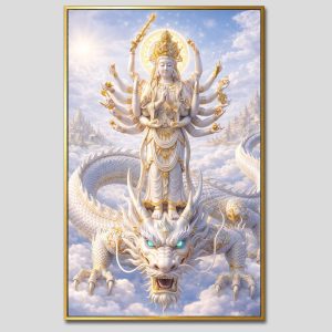 Chuẩn Đề Bồ Tát | Tranh hộp đèn cao cấp | Mã tranh 1239 | [tranhtam.com]