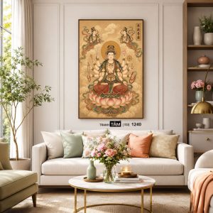Chuẩn Đề Bồ Tát | Tranh hộp đèn cao cấp | Mã tranh 1240 | [tranhtam.com] - Ảnh 5