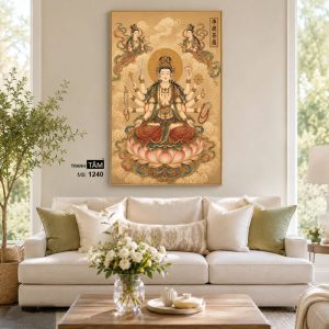 Chuẩn Đề Bồ Tát | Tranh hộp đèn cao cấp | Mã tranh 1240 | [tranhtam.com] - Ảnh 4
