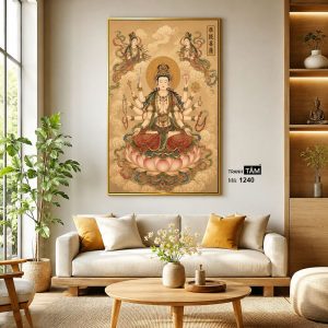 Chuẩn Đề Bồ Tát | Tranh hộp đèn cao cấp | Mã tranh 1240 | [tranhtam.com] - Ảnh 3
