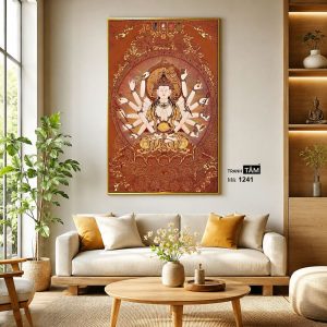 Chuẩn Đề Bồ Tát | Tranh hộp đèn cao cấp | Mã tranh 1241 | [tranhtam.com] - Ảnh 3