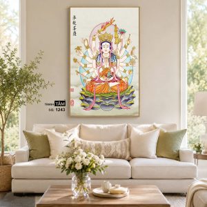 Chuẩn Đề Bồ Tát | Tranh hộp đèn cao cấp | Mã tranh 1243 | [tranhtam.com] - Ảnh 4