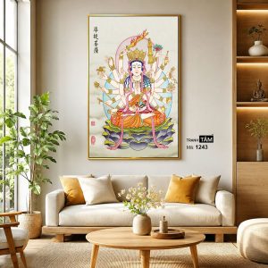 Chuẩn Đề Bồ Tát | Tranh hộp đèn cao cấp | Mã tranh 1243 | [tranhtam.com] - Ảnh 3