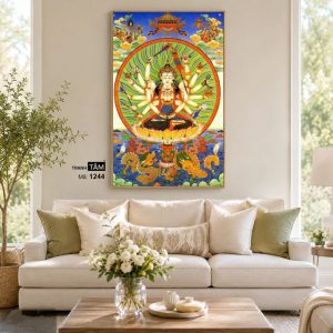 Chuẩn Đề Bồ Tát | Tranh hộp đèn cao cấp | Mã tranh 1244 | [tranhtam.com] - Ảnh 4
