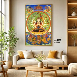 Chuẩn Đề Bồ Tát | Tranh hộp đèn cao cấp | Mã tranh 1244 | [tranhtam.com] - Ảnh 3