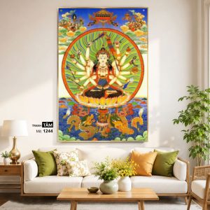 Alternative view of Chuẩn Đề Bồ Tát | Tranh hộp đèn cao cấp | Mã tranh 1244 | [tranhtam.com]