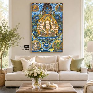 Chuẩn Đề Bồ Tát | Tranh hộp đèn cao cấp | Mã tranh 1246 | [tranhtam.com] - Ảnh 4