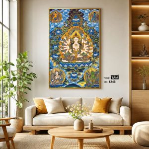 Chuẩn Đề Bồ Tát | Tranh hộp đèn cao cấp | Mã tranh 1246 | [tranhtam.com] - Ảnh 3