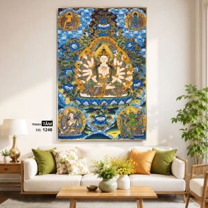 Alternative view of Chuẩn Đề Bồ Tát | Tranh hộp đèn cao cấp | Mã tranh 1246 | [tranhtam.com]
