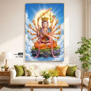 Alternative view of Chuẩn Đề Bồ Tát | Tranh hộp đèn cao cấp | Mã tranh 1248 | [tranhtam.com]