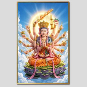 Chuẩn Đề Bồ Tát | Tranh hộp đèn cao cấp | Mã tranh 1248 | [tranhtam.com]