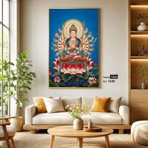 Chuẩn Đề Bồ Tát | Tranh hộp đèn cao cấp | Mã tranh 1249 | [tranhtam.com] - Ảnh 3