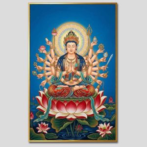 Chuẩn Đề Bồ Tát | Tranh hộp đèn cao cấp | Mã tranh 1249 | [tranhtam.com]