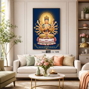 Chuẩn Đề Bồ Tát | Tranh hộp đèn cao cấp | Mã tranh 1250 | [tranhtam.com] - Ảnh 5