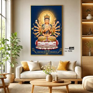 Chuẩn Đề Bồ Tát | Tranh hộp đèn cao cấp | Mã tranh 1250 | [tranhtam.com] - Ảnh 3