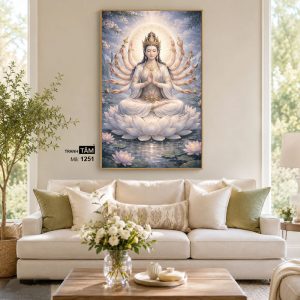 Chuẩn Đề Bồ Tát | Tranh hộp đèn cao cấp | Mã tranh 1251 | [tranhtam.com] - Ảnh 4