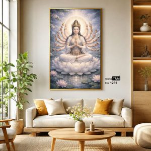 Chuẩn Đề Bồ Tát | Tranh hộp đèn cao cấp | Mã tranh 1251 | [tranhtam.com] - Ảnh 3