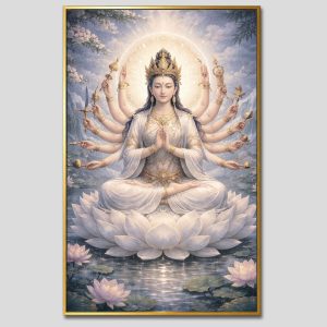Chuẩn Đề Bồ Tát | Tranh hộp đèn cao cấp | Mã tranh 1251 | [tranhtam.com]