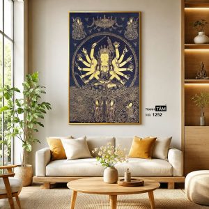 Chuẩn Đề Bồ Tát | Tranh hộp đèn cao cấp | Mã tranh 1252 | [tranhtam.com] - Ảnh 3