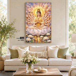 Chuẩn Đề Bồ Tát | Tranh hộp đèn cao cấp | Mã tranh 1253 | [tranhtam.com] - Ảnh 4