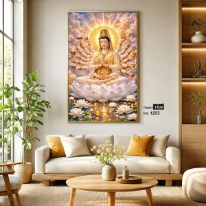 Chuẩn Đề Bồ Tát | Tranh hộp đèn cao cấp | Mã tranh 1253 | [tranhtam.com] - Ảnh 3