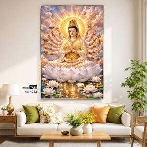 Alternative view of Chuẩn Đề Bồ Tát | Tranh hộp đèn cao cấp | Mã tranh 1253 | [tranhtam.com]