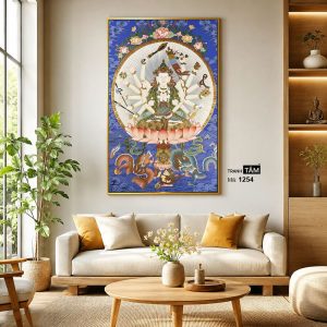Chuẩn Đề Bồ Tát | Tranh hộp đèn cao cấp | Mã tranh 1254 | [tranhtam.com] - Ảnh 3