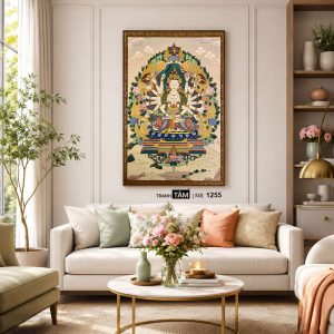 Chuẩn Đề Bồ Tát | Tranh hộp đèn cao cấp | Mã tranh 1255 | [tranhtam.com] - Ảnh 5