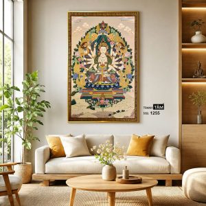 Chuẩn Đề Bồ Tát | Tranh hộp đèn cao cấp | Mã tranh 1255 | [tranhtam.com] - Ảnh 3