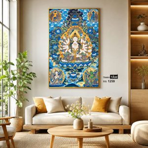 Chuẩn Đề Bồ Tát | Tranh hộp đèn cao cấp | Mã tranh 1259 | [tranhtam.com] - Ảnh 3