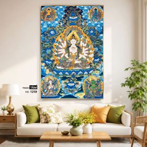 Alternative view of Chuẩn Đề Bồ Tát | Tranh hộp đèn cao cấp | Mã tranh 1259 | [tranhtam.com]