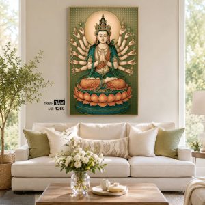 Chuẩn Đề Bồ Tát | Tranh hộp đèn cao cấp | Mã tranh 1260 | [tranhtam.com] - Ảnh 4