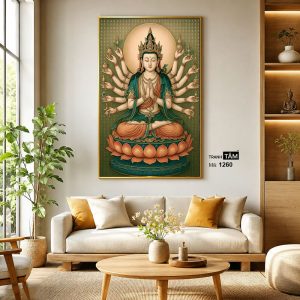 Chuẩn Đề Bồ Tát | Tranh hộp đèn cao cấp | Mã tranh 1260 | [tranhtam.com] - Ảnh 3