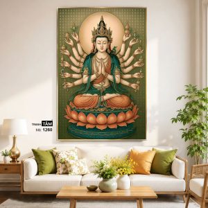 Alternative view of Chuẩn Đề Bồ Tát | Tranh hộp đèn cao cấp | Mã tranh 1260 | [tranhtam.com]