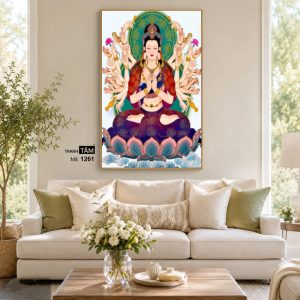 Chuẩn Đề Bồ Tát | Tranh hộp đèn cao cấp | Mã tranh 1261 | [tranhtam.com] - Ảnh 4