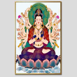 Chuẩn Đề Bồ Tát | Tranh hộp đèn cao cấp | Mã tranh 1261 | [tranhtam.com]