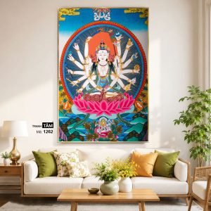 Alternative view of Chuẩn Đề Bồ Tát | Tranh hộp đèn cao cấp | Mã tranh 1262 | [tranhtam.com]