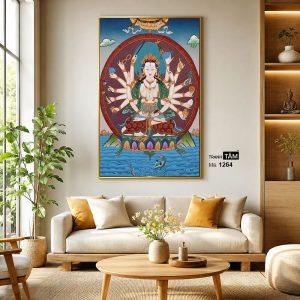 Chuẩn Đề Bồ Tát | Tranh hộp đèn cao cấp | Mã tranh 1264 | [tranhtam.com] - Ảnh 3