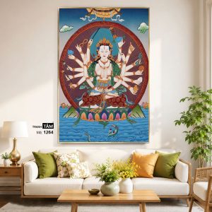 Alternative view of Chuẩn Đề Bồ Tát | Tranh hộp đèn cao cấp | Mã tranh 1264 | [tranhtam.com]