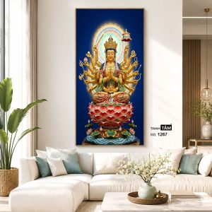 Chuẩn Đề Bồ Tát | Tranh hộp đèn cao cấp | Mã tranh 1267 | [tranhtam.com] - Ảnh 5