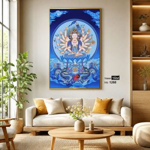 Chuẩn Đề Bồ Tát | Tranh hộp đèn cao cấp | Mã tranh 1268 | [tranhtam.com] - Ảnh 3