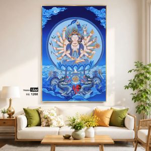 Alternative view of Chuẩn Đề Bồ Tát | Tranh hộp đèn cao cấp | Mã tranh 1268 | [tranhtam.com]