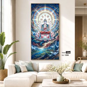 Chuẩn Đề Bồ Tát | Tranh hộp đèn cao cấp | Mã tranh 1269 | [tranhtam.com] - Ảnh 5