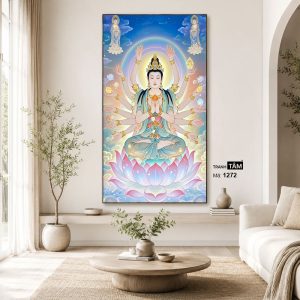 Chuẩn Đề Bồ Tát | Tranh hộp đèn cao cấp | Mã tranh 1272 | [tranhtam.com] - Ảnh 4