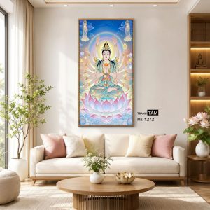 Chuẩn Đề Bồ Tát | Tranh hộp đèn cao cấp | Mã tranh 1272 | [tranhtam.com] - Ảnh 3
