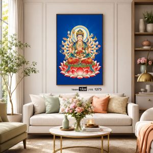 Chuẩn Đề Bồ Tát | Tranh hộp đèn cao cấp | Mã tranh 1273 | [tranhtam.com] - Ảnh 5