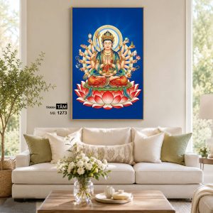 Chuẩn Đề Bồ Tát | Tranh hộp đèn cao cấp | Mã tranh 1273 | [tranhtam.com] - Ảnh 4