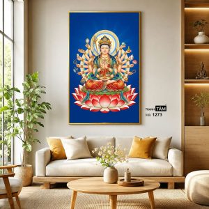 Chuẩn Đề Bồ Tát | Tranh hộp đèn cao cấp | Mã tranh 1273 | [tranhtam.com] - Ảnh 3