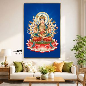 Alternative view of Chuẩn Đề Bồ Tát | Tranh hộp đèn cao cấp | Mã tranh 1273 | [tranhtam.com]